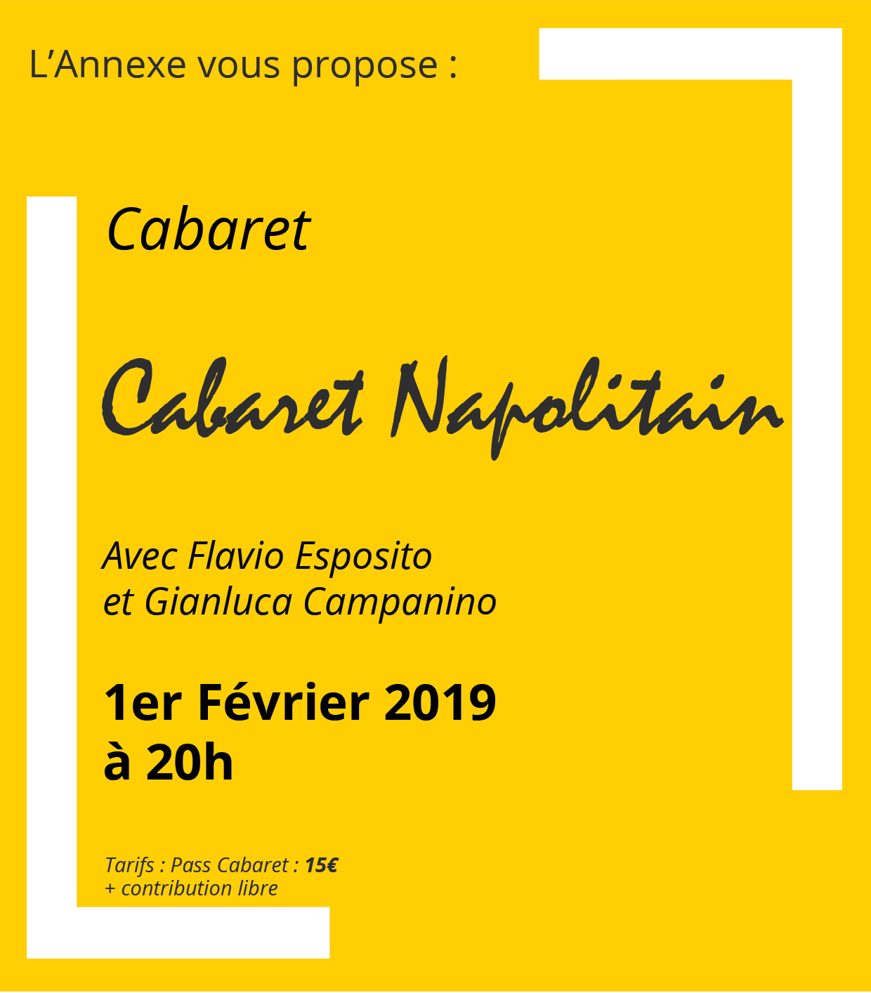Affiche Cabaret Napolitain