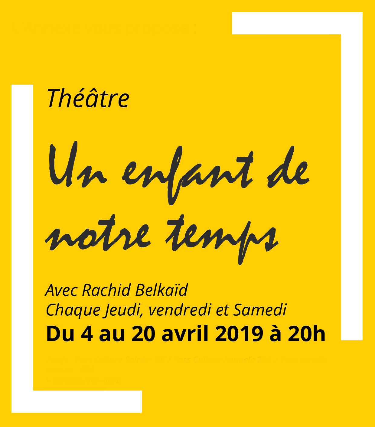 Affiche Un enfant de notre temps