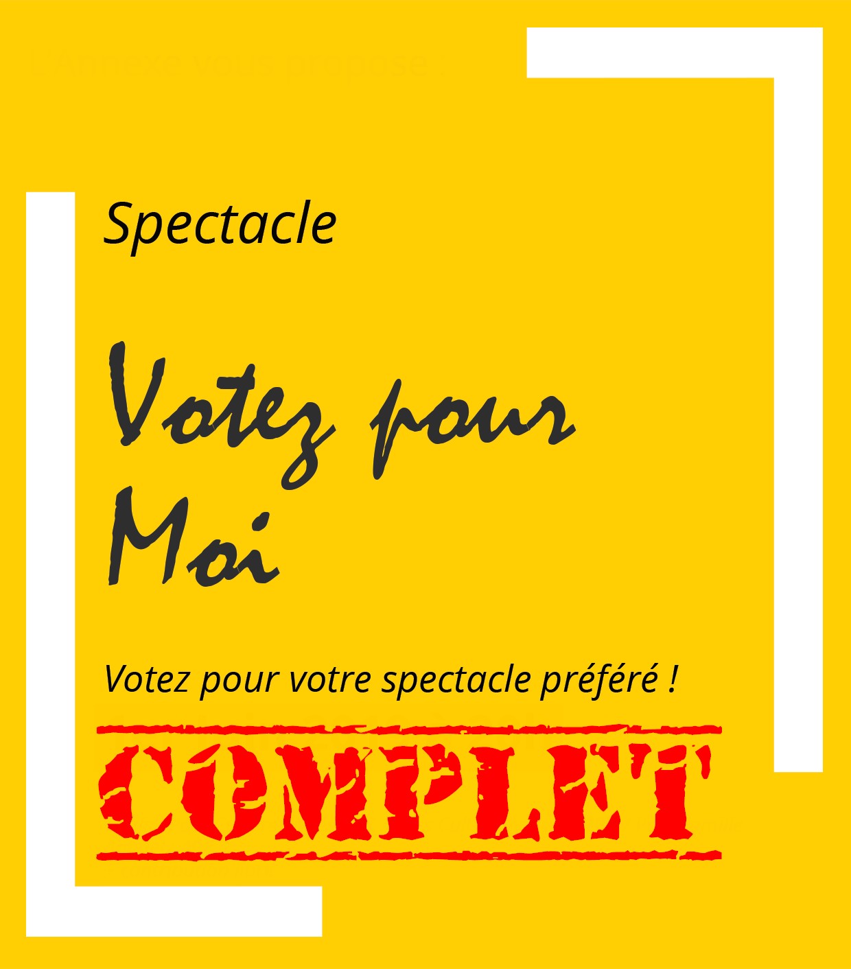 Affiche Votez pour moi #3 complet